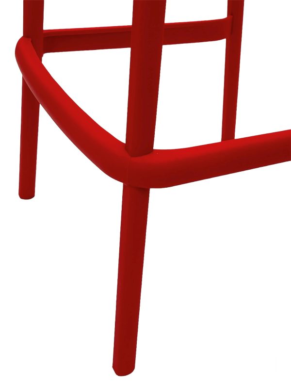 Red Plastic Bar Stools