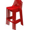 XH-8088HR 9 Red Plastic Bar Stools