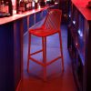 XH-8088HR Stool 2 Red Plastic Stacking Bar Stools