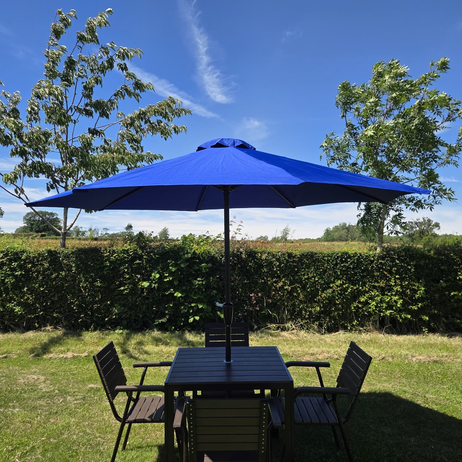 Blue Garden Parasol – Patio Umbrella - BE Furniture Sales