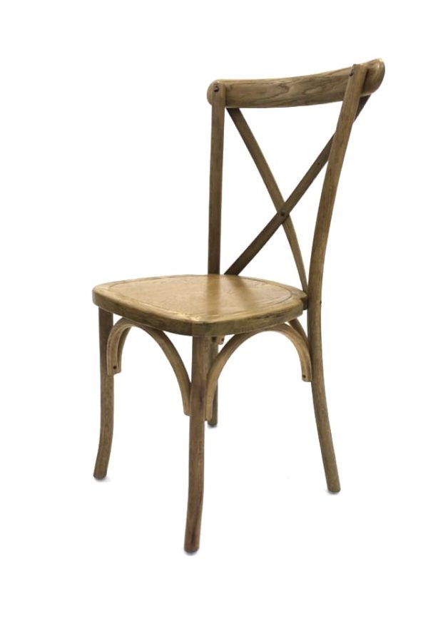 Light Oak Wooden Cross Back Chairs BE Furniture Sales