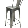 Buy Silver Metal Counter Stools Silver Metal Tolix Counter Stools - Restaurant, Cafe's, Bistros - BE Furniture Sales