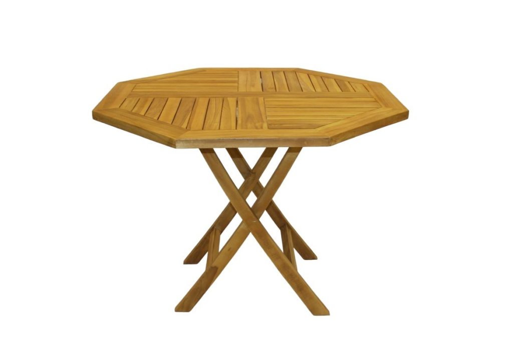 Teak Garden Furniture Set 4 Chairs & 1 Octagonal Table