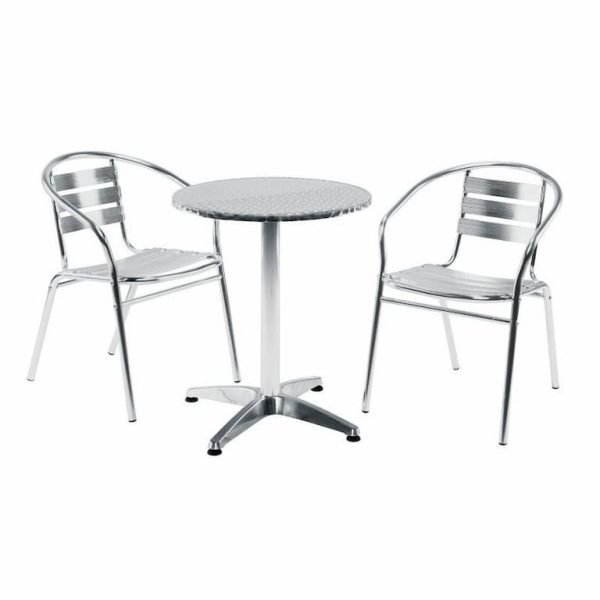Aluminium Patio Set with 1 Round Table & 2 chairs - BE Furniture Sales