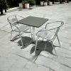 GS-AL10 Set Aluminium Bistro Set with Square Pedestal Table