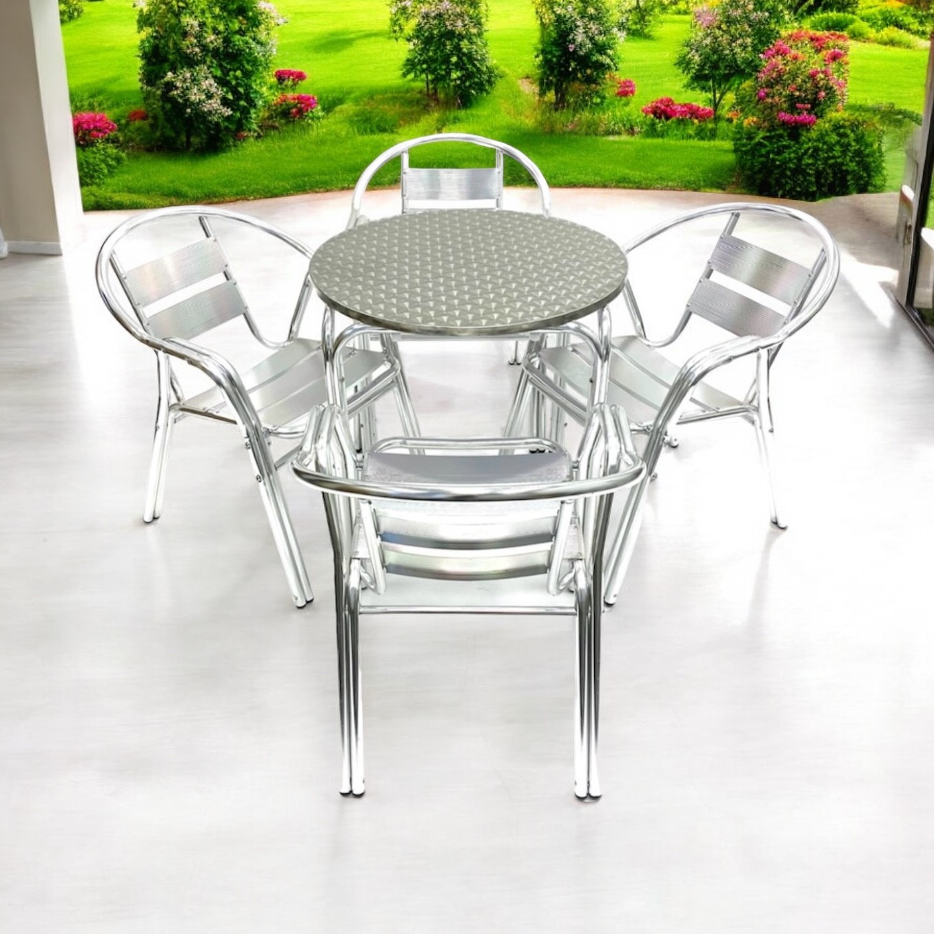 Aluminium table and chair set sale