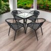 GS-R71 Set Black Rattan Patio Set