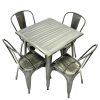 Tolix Set STS-01 3 Silver Tolix Furniture