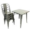 Tolix Set STS-01 5 Silver Tolix Furniture