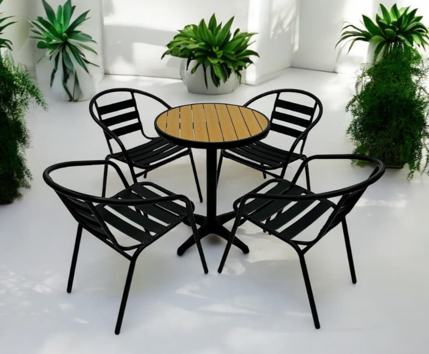 Table & 4 Chair Metal Furniture Sets - BE Furniture Sales