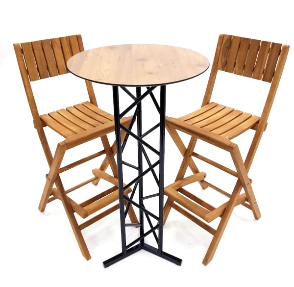 Black Oak Top Bar Table 2 Teak Stools Be Furniture