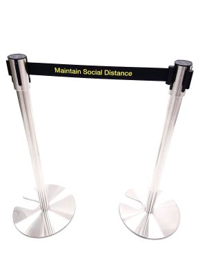 Retractable Stretch Barrier - Maintain Social Distance - BE Furniture Sales