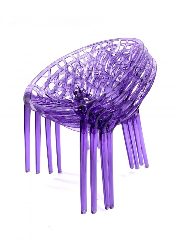 4 x Purple Tree Chairs & Aluminium Square Table Sets BE Furniture Sales
