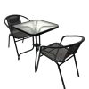 GS-R70 1 Black Rattan Balcony Set