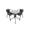 Black Rattan Balcony Set