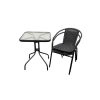 Black Rattan Balcony Set
