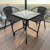 Black Rattan Balcony Set