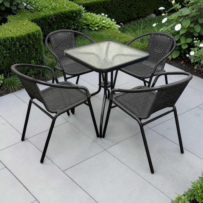 Black Rattan Patio Set Black Rattan Patio Set