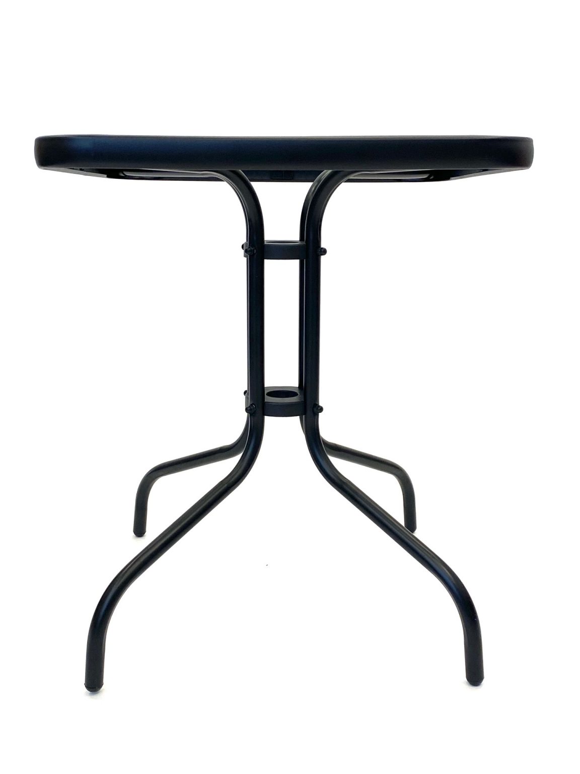 Square Glass Garden Table Black Frame BE Furniture Sales