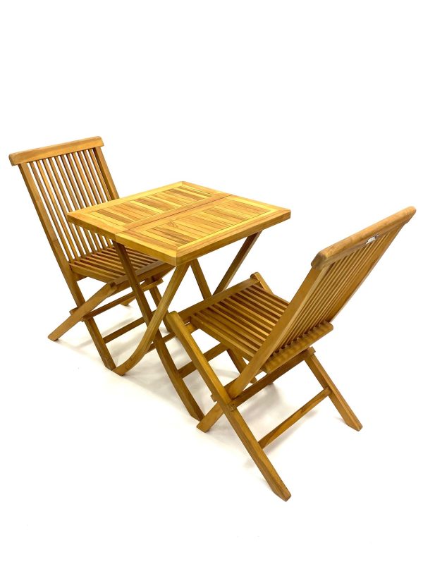 Teak Garden Furniture Set - 2 Chairs & 1 Table - BE Furniture Sales