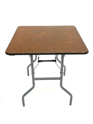 Ex Hire 2'6'' x 2'6'' Square Varnished Table - BE Furniture Sales