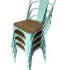 BE-TC3 6 Blue Tolix Chairs
