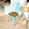 BE-TC3 Chair Blue Metal Tolix Chairs