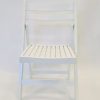 White Wooden Folding Chairs Front View - BE Furniture Sales