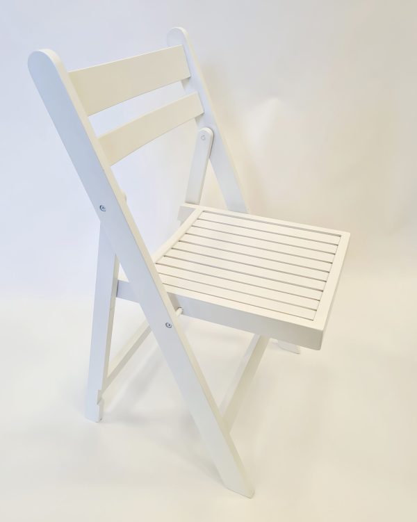 White Wooden Folding Chair - Events &amp; Exhibitions - BE Furniture Sales