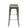 Ex Hire - Silver Metal Tolix Bar Stools - Clearance Sale - BE Furniture Sales