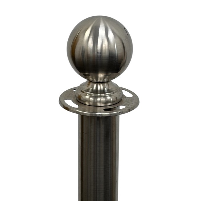 Silver Barrier Posts
