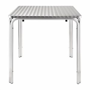 Ex Hire - Weatherproof Square Aluminium Table - 70 cm - Clearance - BE Furniture Sales