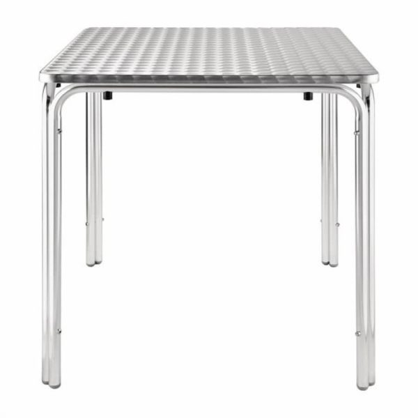 Ex Hire - Weatherproof Square Aluminium Table - 70 cm - Clearance - BE Furniture Sales