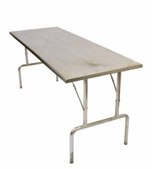 Ex Hire Stainless Steel Catering Table - 6' x 2'3" - Clearance Sale - BE Furniture Sales