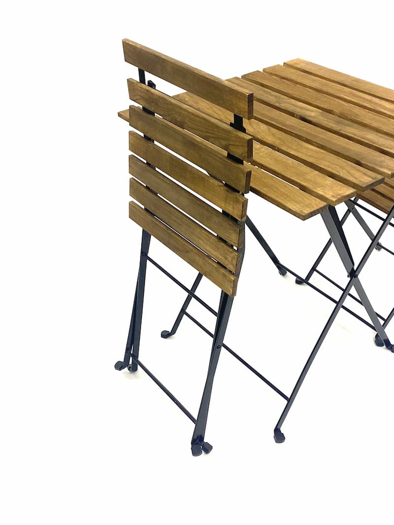 Wooden Bistro Sets 2 x Folding Chairs & 1 Table BE Furniture Sales