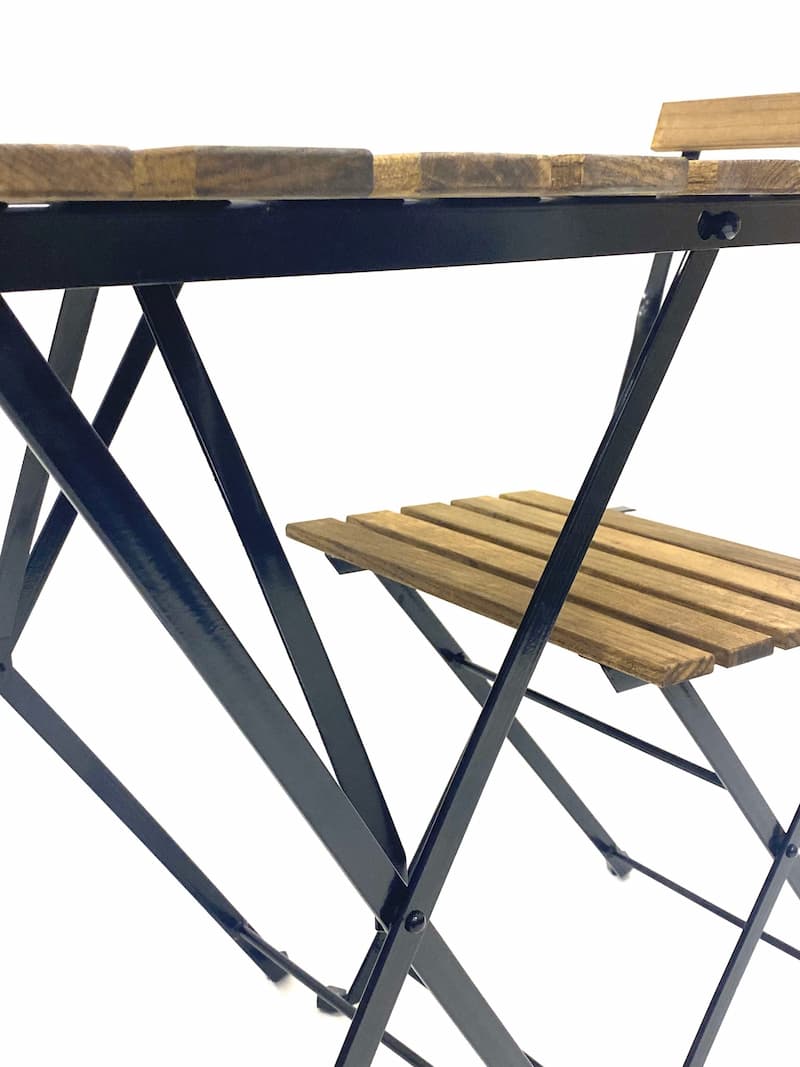 Wooden Bistro Sets 2 x Folding Chairs & 1 Table BE Furniture Sales