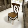 WTTCB Chair Dark Cross Back Wooden Chairs