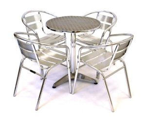The Classic Aluminium Cafe Bistro Set - BE Furniture Sales