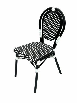 Black and white cafe chairs deals