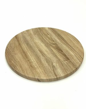 Light Wood Effect Round Bistro Table Top - 60 cm Dia - BE Furniture Sales
