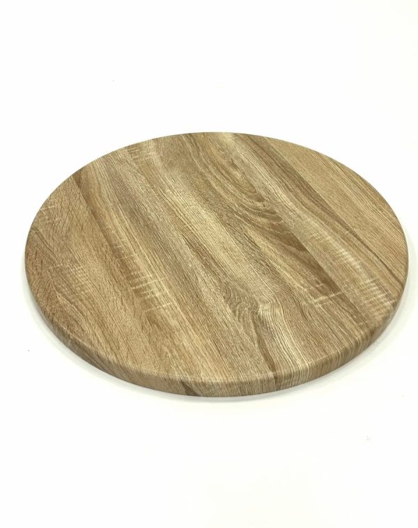 Light Wood Effect Round Bistro Table Top - 60 cm Dia - BE Furniture Sales