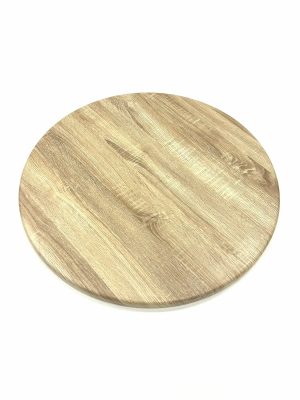 Light Wood Effect Round Bistro Table Tops - 70cm Dia - BE Furniture Sales