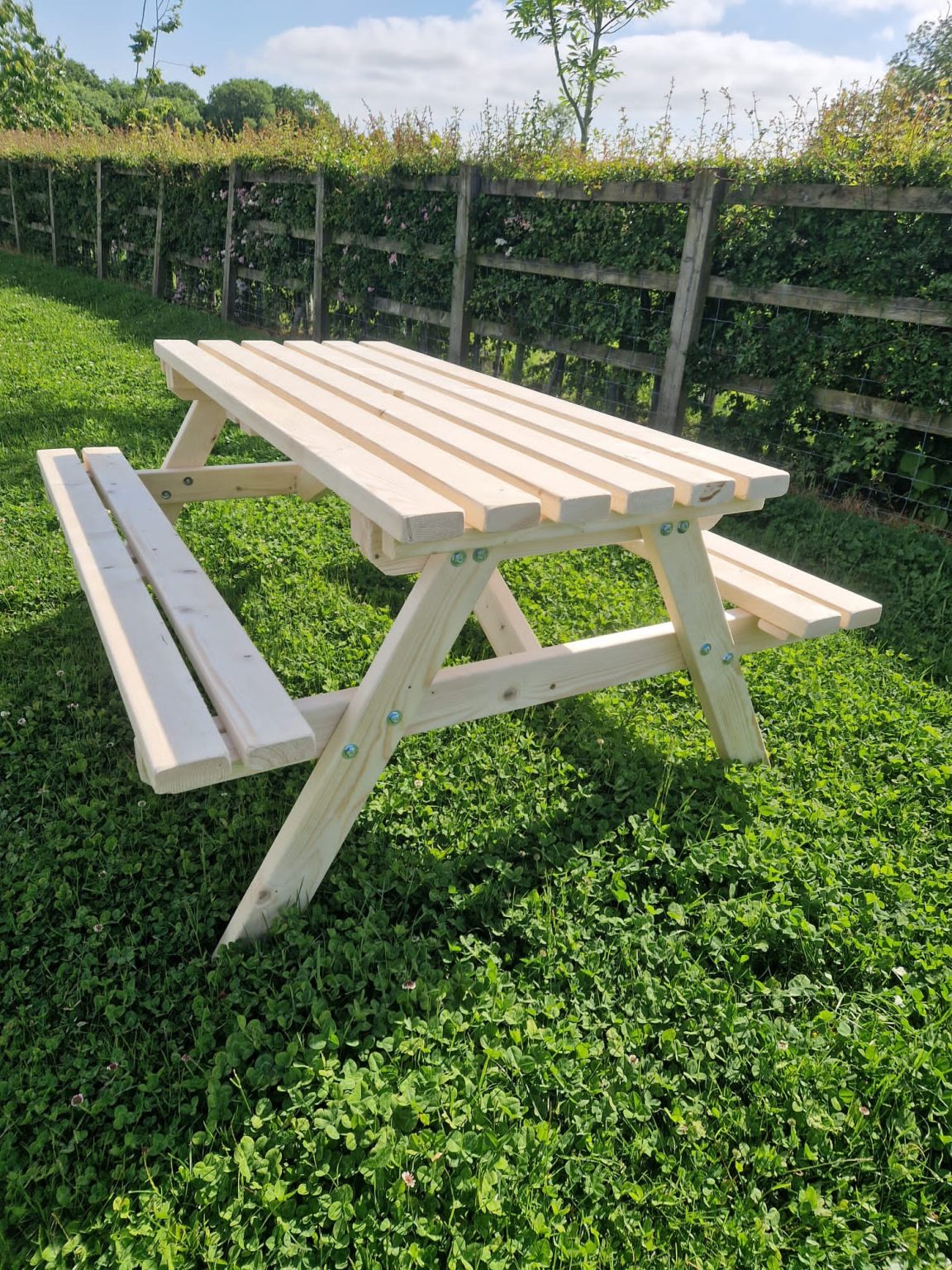 Wooden Picnic Benches 6 Seater BE Furniture Sales