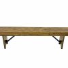 Rustic Wooden Benches - Folding Legs - BE Furniture Sales