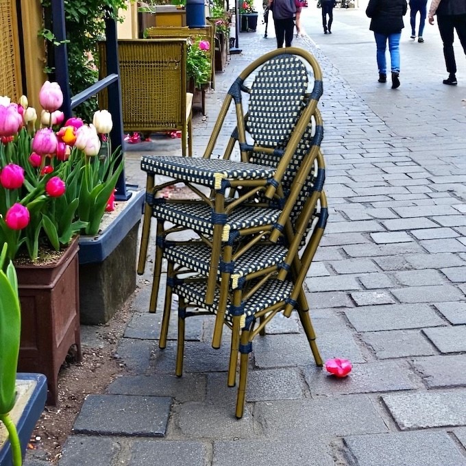 Blue Paris Bistro Chairs