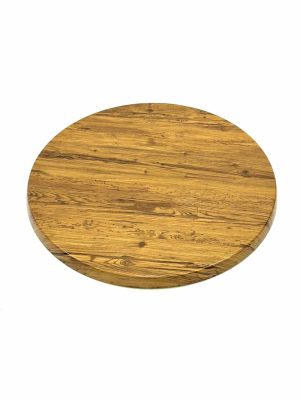 Aged Pine Effect Round Bistro Table Top - 60 cm Dia - BE Furniture Sales