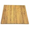 Aged Pine Effect Square Bistro Table Top - 70 cm Sq - BE Furniture Sales