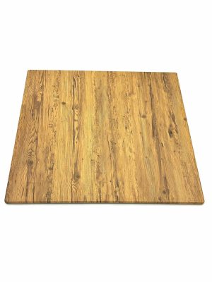 Aged Pine Effect Square Bistro Table Top - 70 cm Sq - BE Furniture Sales