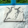 Romeo White Marble Effect Square Table Tops Romeo White Marble Effect Square Table Tops - BE Furniture Sales