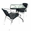 Glass Table Balcony Set - 2 x Rattan Chairs plus Glass Table - BE Furniture Sales